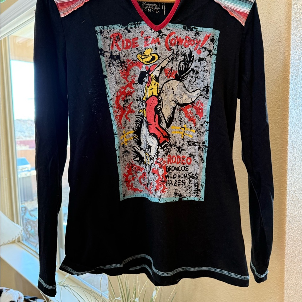 Black Rodeo Graphic Long Sleeve Shirt